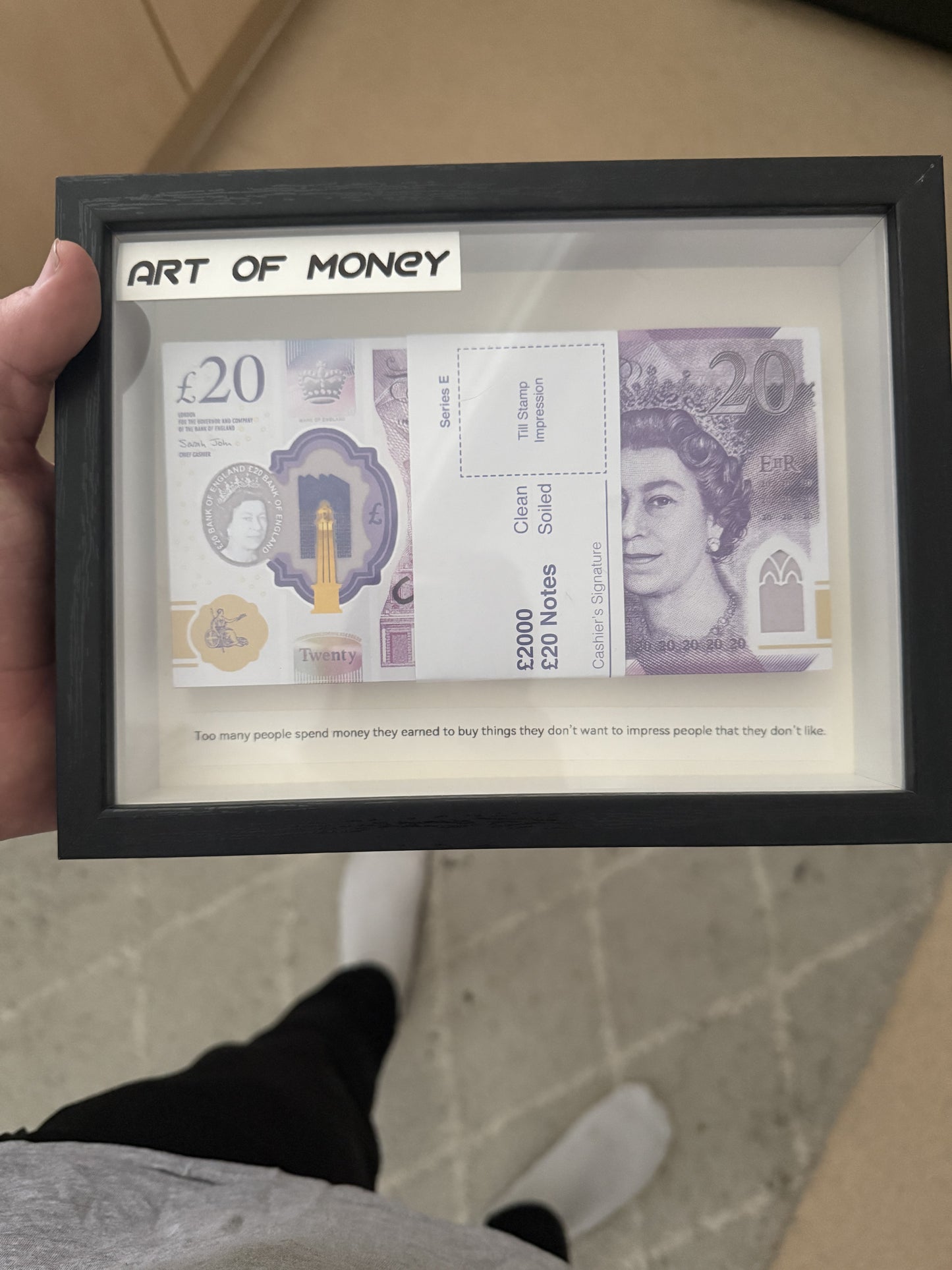 British pounds stacked